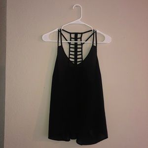 Black Detailed Tank Top